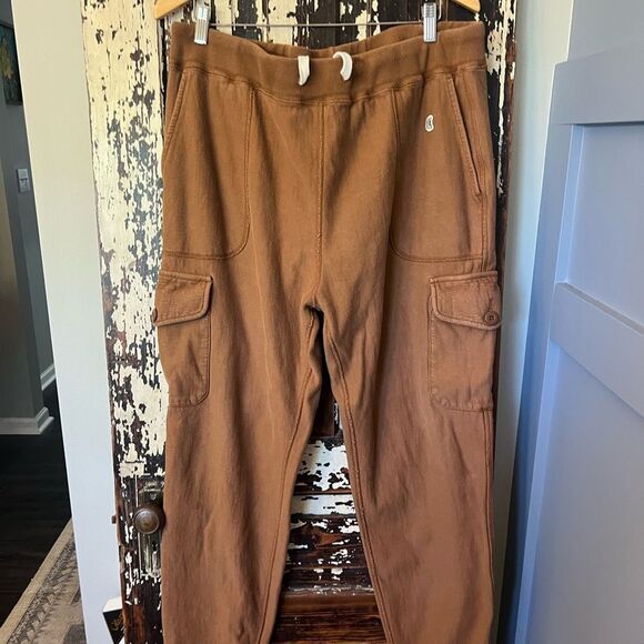 Todd Snyder x Champion Jogger Mens Size 2X Utility Cargo Sweatpants Brown - Picture 1 of 9
